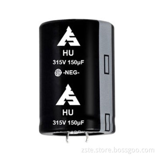 Snap-in aluminum electrolytic capacitor with long lifespan, 5000h, 315V, 150uf